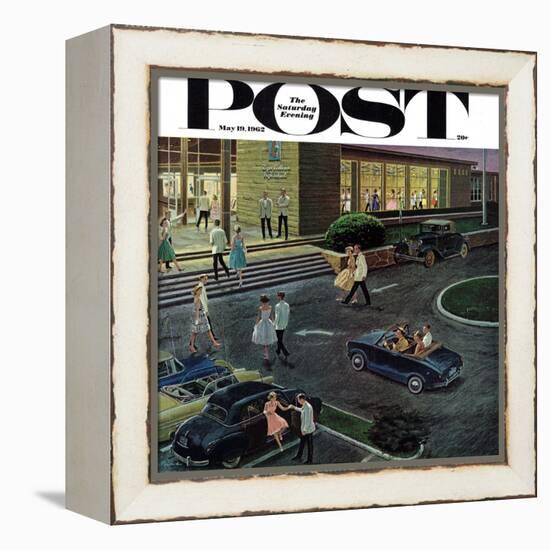 "Prom Dates in Parking Lot," Saturday Evening Post Cover, May 19, 1962-Ben Kimberly Prins-Framed Premier Image Canvas