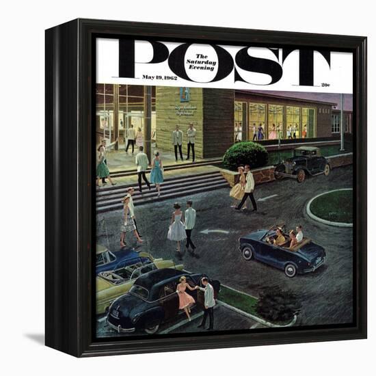 "Prom Dates in Parking Lot," Saturday Evening Post Cover, May 19, 1962-Ben Kimberly Prins-Framed Premier Image Canvas