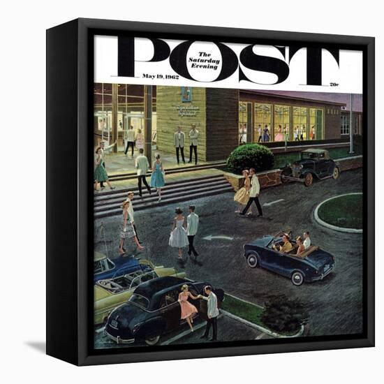 "Prom Dates in Parking Lot," Saturday Evening Post Cover, May 19, 1962-Ben Kimberly Prins-Framed Premier Image Canvas