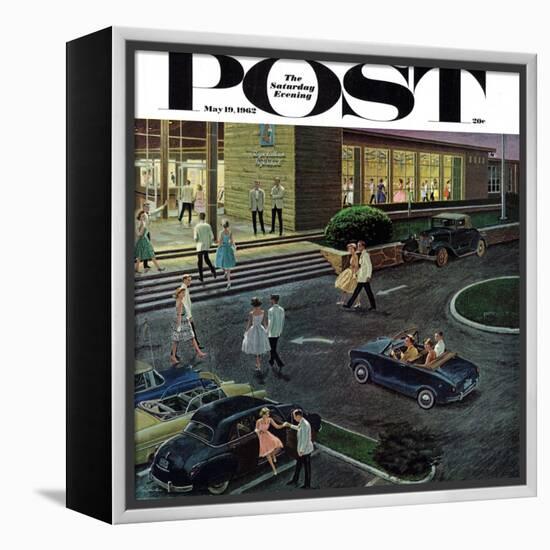 "Prom Dates in Parking Lot," Saturday Evening Post Cover, May 19, 1962-Ben Kimberly Prins-Framed Premier Image Canvas