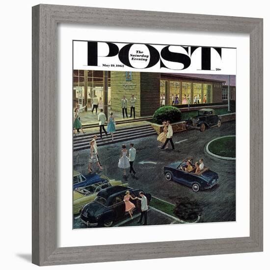 "Prom Dates in Parking Lot," Saturday Evening Post Cover, May 19, 1962-Ben Kimberly Prins-Framed Giclee Print