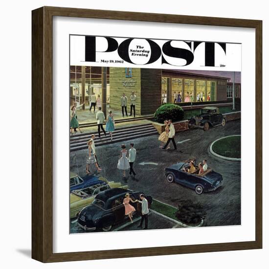 "Prom Dates in Parking Lot," Saturday Evening Post Cover, May 19, 1962-Ben Kimberly Prins-Framed Giclee Print