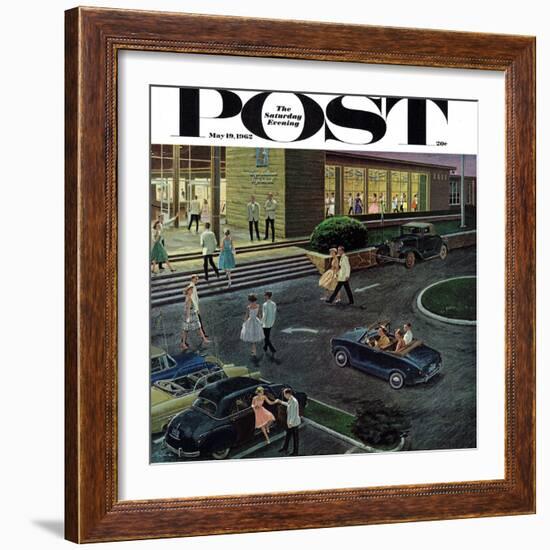 "Prom Dates in Parking Lot," Saturday Evening Post Cover, May 19, 1962-Ben Kimberly Prins-Framed Giclee Print