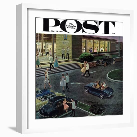 "Prom Dates in Parking Lot," Saturday Evening Post Cover, May 19, 1962-Ben Kimberly Prins-Framed Giclee Print