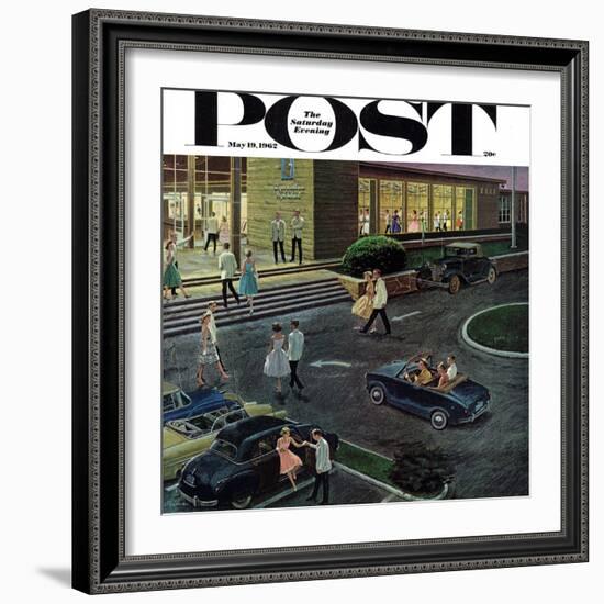 "Prom Dates in Parking Lot," Saturday Evening Post Cover, May 19, 1962-Ben Kimberly Prins-Framed Giclee Print