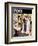 "Prom Dress" Saturday Evening Post Cover, March 19,1949-Norman Rockwell-Framed Giclee Print