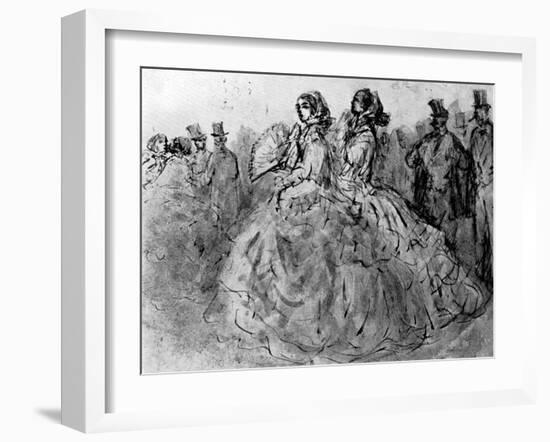 Promenade, 19th Century-Constantin Guys-Framed Giclee Print