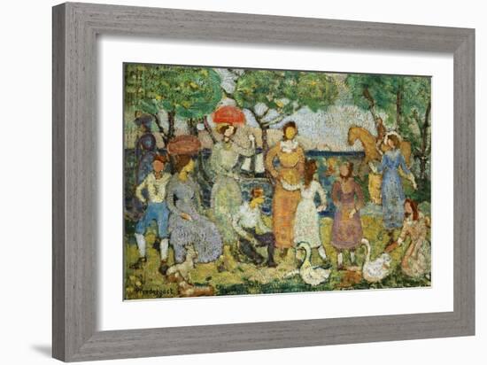 Promenade #2-Maurice Brazil Prendergast-Framed Giclee Print