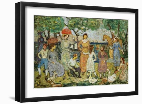 Promenade #2-Maurice Brazil Prendergast-Framed Giclee Print