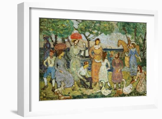 Promenade #2-Maurice Brazil Prendergast-Framed Giclee Print