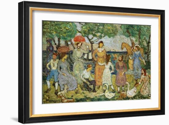 Promenade #2-Maurice Brazil Prendergast-Framed Giclee Print