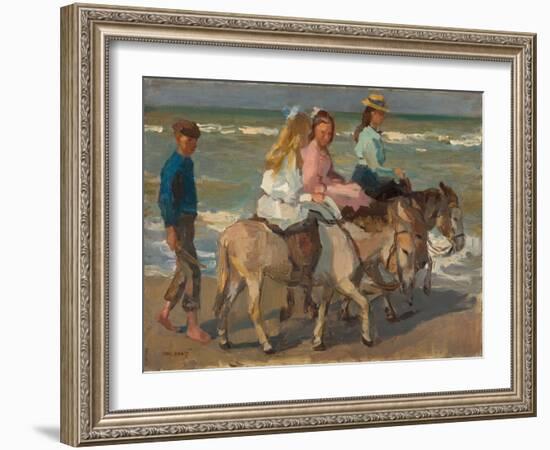Promenade a Dos D'ane  (Donkey Riding) Peinture D'isaac Israels (1865-1934) - 1898-1901 - Oil on C-Isaac Israels-Framed Giclee Print