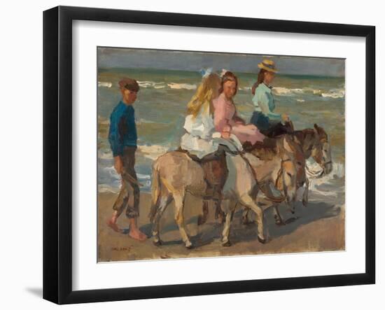 Promenade a Dos D'ane  (Donkey Riding) Peinture D'isaac Israels (1865-1934) - 1898-1901 - Oil on C-Isaac Israels-Framed Giclee Print