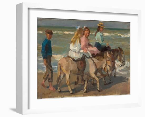 Promenade a Dos D'ane  (Donkey Riding) Peinture D'isaac Israels (1865-1934) - 1898-1901 - Oil on C-Isaac Israels-Framed Giclee Print