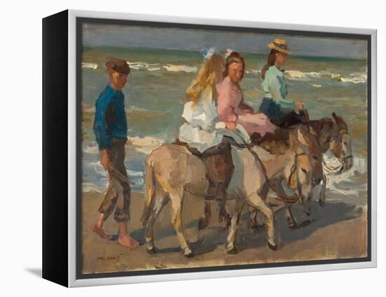 Promenade a Dos D'ane  (Donkey Riding) Peinture D'isaac Israels (1865-1934) - 1898-1901 - Oil on C-Isaac Israels-Framed Premier Image Canvas