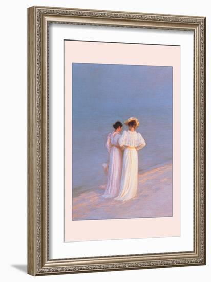 Promenade a Skagen-Peder Severin Kröyer-Framed Art Print