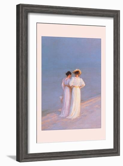 Promenade a Skagen-Peder Severin Kröyer-Framed Art Print