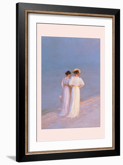 Promenade a Skagen-Peder Severin Kröyer-Framed Art Print