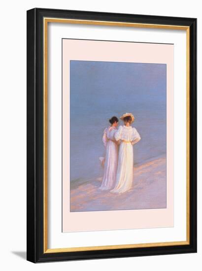 Promenade a Skagen-Peder Severin Kröyer-Framed Art Print