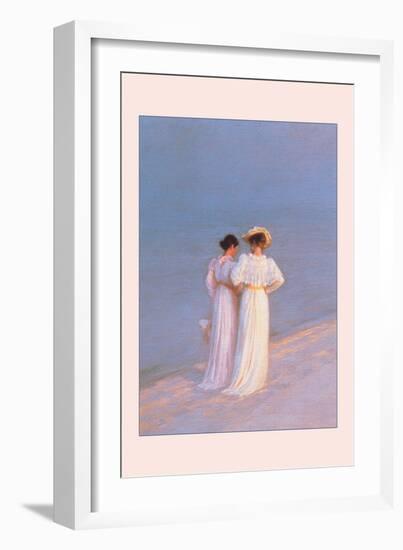 Promenade a Skagen-Peder Severin Kröyer-Framed Art Print