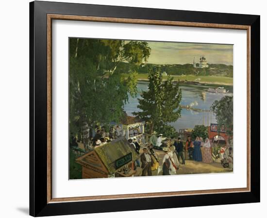 Promenade Along the Volga, 1909-Boris Kustodiev-Framed Art Print