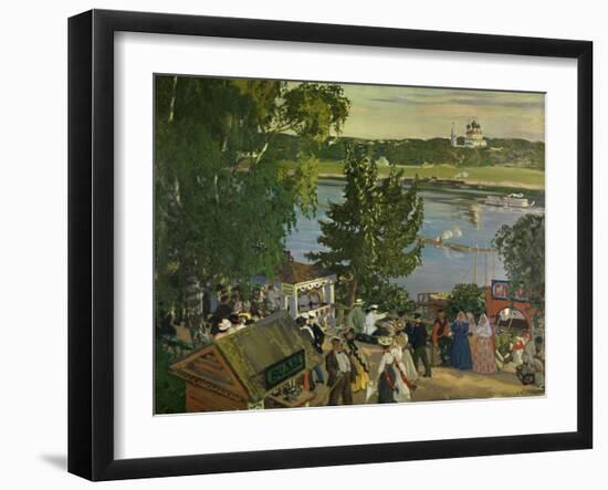 Promenade Along the Volga, 1909-Boris Kustodiev-Framed Art Print