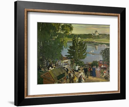 Promenade Along the Volga, 1909-Boris Kustodiev-Framed Art Print