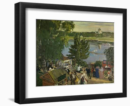 Promenade Along the Volga, 1909-Boris Kustodiev-Framed Art Print