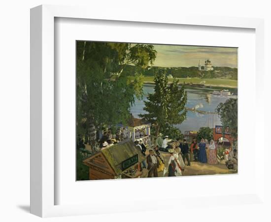 Promenade Along the Volga, 1909-Boris Kustodiev-Framed Art Print