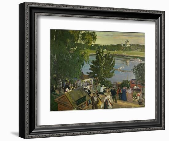 Promenade Along the Volga, 1909-Boris Kustodiev-Framed Art Print