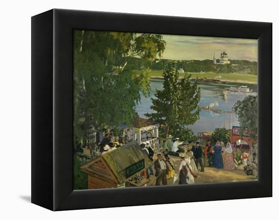 Promenade Along the Volga, 1909-Boris Kustodiev-Framed Stretched Canvas