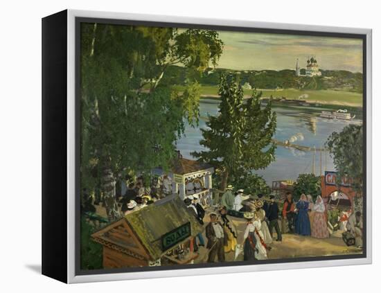 Promenade Along the Volga, 1909-Boris Kustodiev-Framed Stretched Canvas