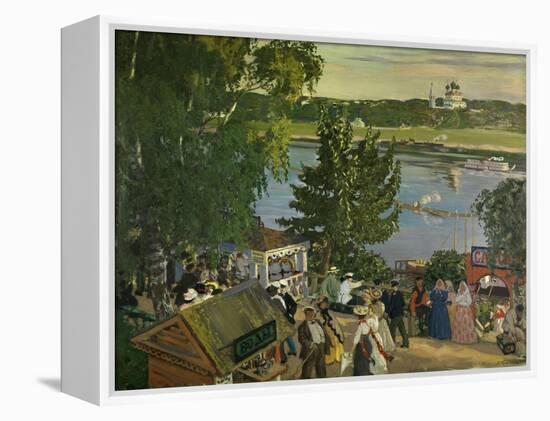 Promenade Along the Volga, 1909-Boris Kustodiev-Framed Stretched Canvas