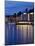 Promenade and Lake at Dusk, Bellagio, Lake Como, Lombardy, Italian Lakes, Italy, Europe-Frank Fell-Mounted Photographic Print