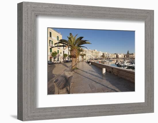 Promenade at the Harbour, Old Town, Trani, Le Murge, Barletta-Andria-Trani District-Markus Lange-Framed Photographic Print