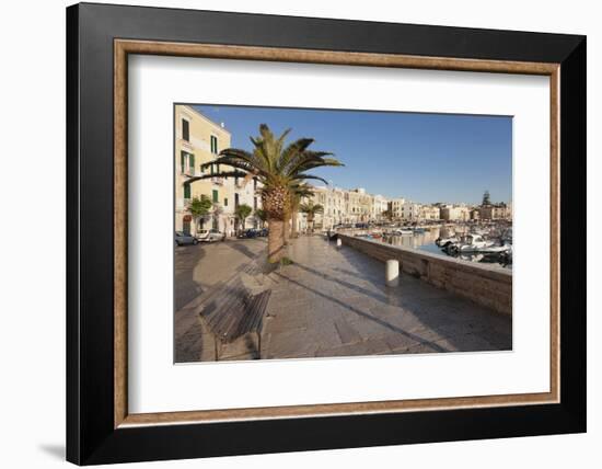 Promenade at the Harbour, Old Town, Trani, Le Murge, Barletta-Andria-Trani District-Markus Lange-Framed Photographic Print