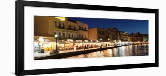 Promenade at Venetian Port, Chania, Crete, Greece-null-Framed Photographic Print