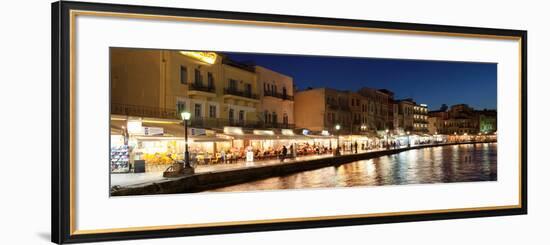 Promenade at Venetian Port, Chania, Crete, Greece-null-Framed Photographic Print