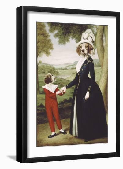 Promenade au Parc-Thierry Poncelet-Framed Premium Giclee Print