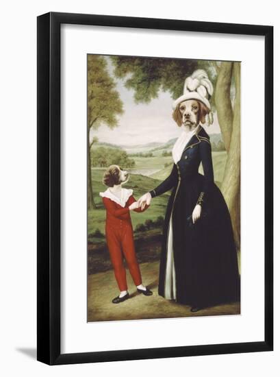 Promenade au Parc-Thierry Poncelet-Framed Premium Giclee Print