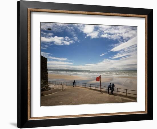 Promenade, Beach and Distant Brownstown Head, Tramore, County Waterford, Ireland-null-Framed Photographic Print