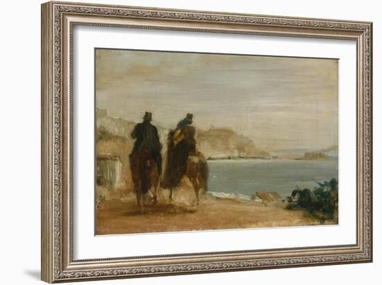 Promenade Beside the Sea, Ca 1860-Edgar Degas-Framed Giclee Print