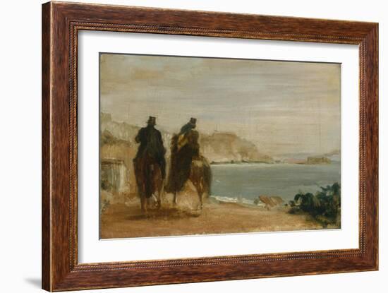 Promenade Beside the Sea, Ca 1860-Edgar Degas-Framed Giclee Print