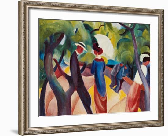 Promenade, c.1913-Auguste Macke-Framed Art Print