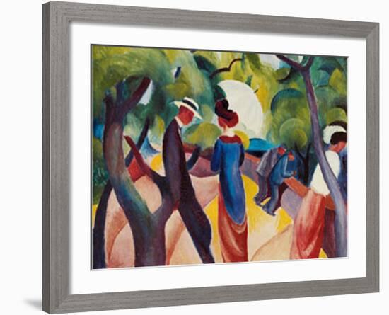 Promenade, c.1913-Auguste Macke-Framed Art Print