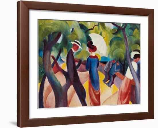 Promenade, c.1913-Auguste Macke-Framed Art Print