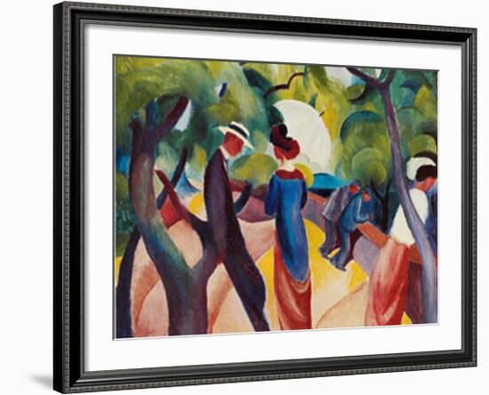 Promenade, c.1913-Auguste Macke-Framed Art Print