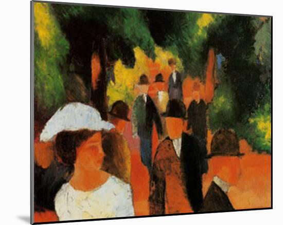 Promenade, c.1913-Auguste Macke-Mounted Art Print