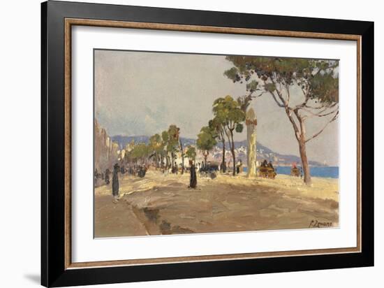 Promenade Des Anglais, Nice-Fausto Zonaro-Framed Giclee Print