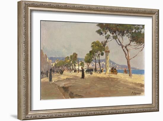 Promenade des Anglais, Nice-Fausto Zonaro-Framed Giclee Print